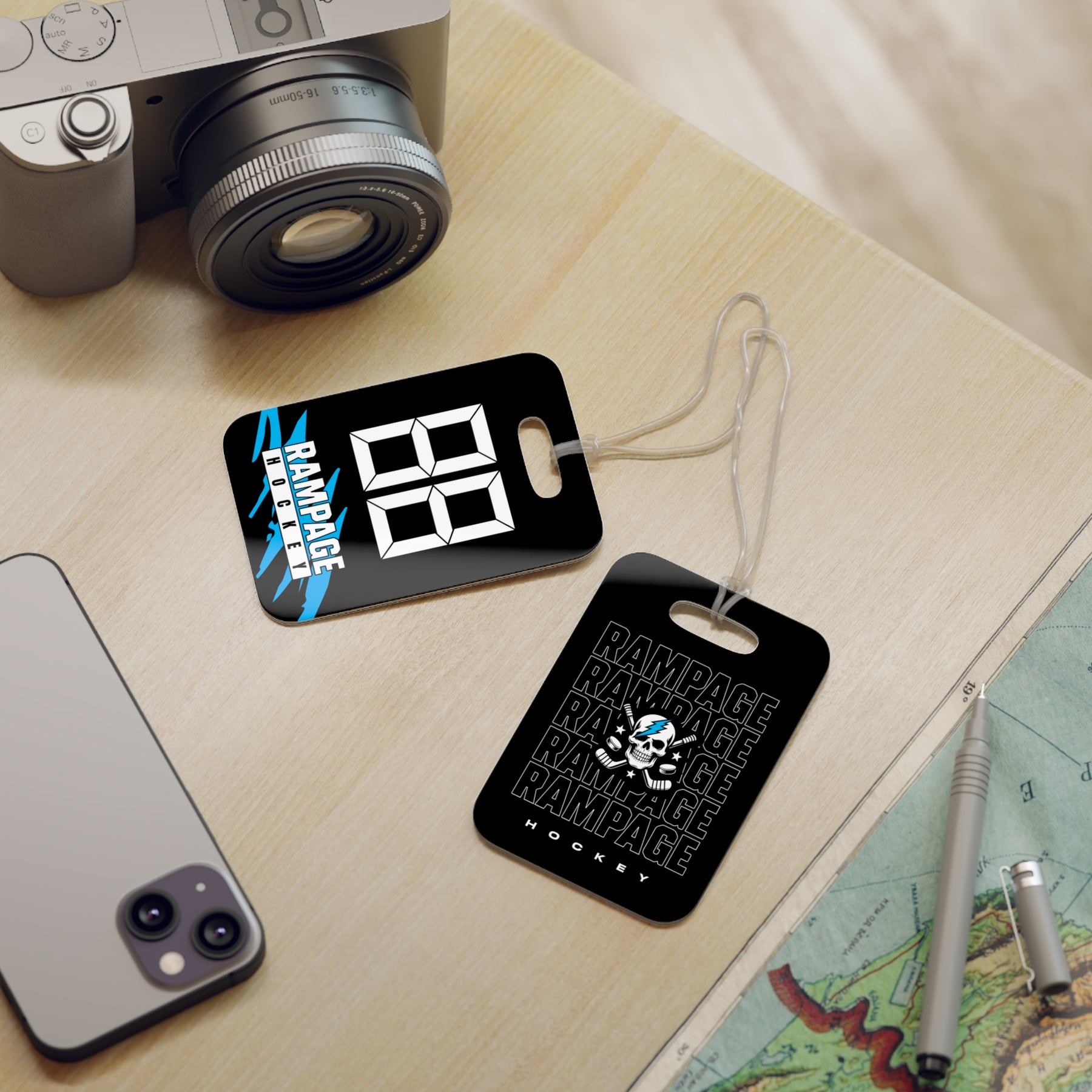 Rampage # Hockey Bag Tag